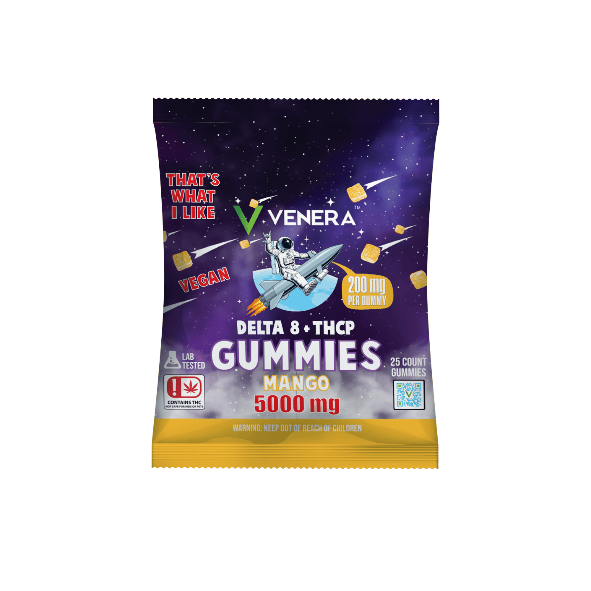 Delta 8 + THCP - Vegan Gummies 5000mg - Mango