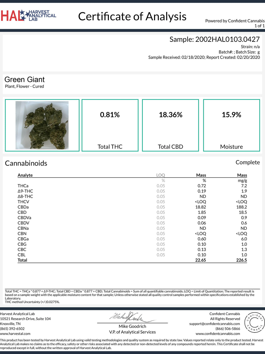 Green Giant CBD Flower